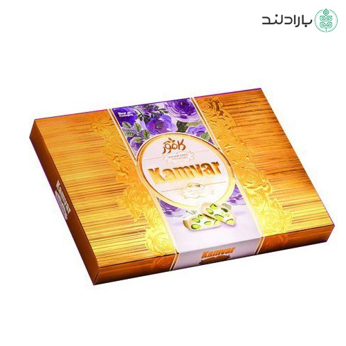 گز مخلوط پسته و بادام بدون قند و رژیمی 280 گرمی کامور طلاکوب (کادوئی)