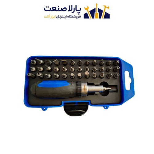 پیچ گوشتی جغجغه ای بیت خور گلدن کرون مجموعه 38 عددی