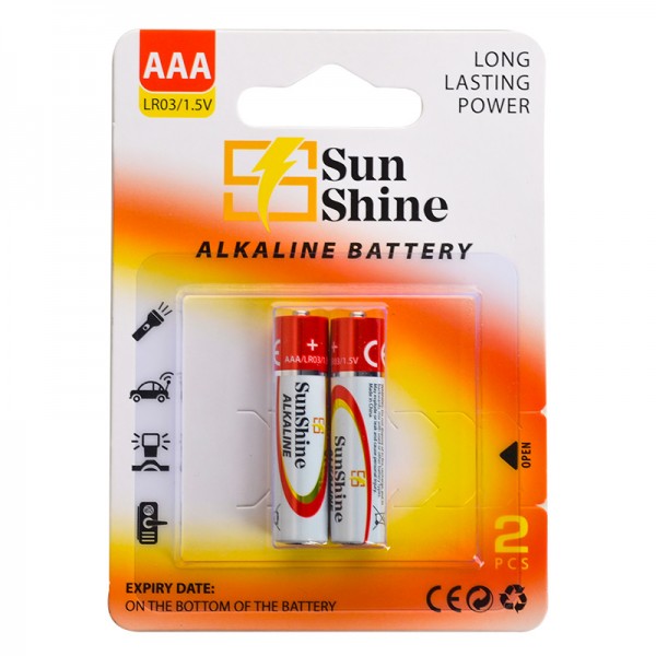 باتری نیم قلمی سان شاین Sun Shine آلکالاین بسته 2عددی