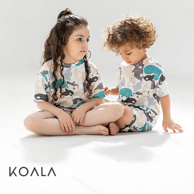 ست تیشرت شلوارک بچه گانه طرح حیوانات قطبی کوالا Koala — تصویر ۳
