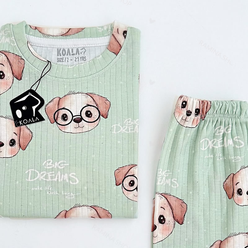 ست تیشرت شلوارک بچه گانه طرح هاپو کوالا Koala — تصویر ۳