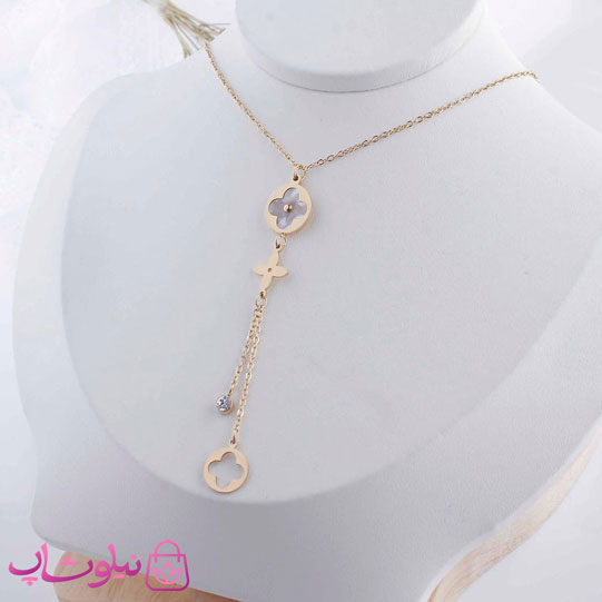 گردنبند دخترانه طرح گل آویزدار