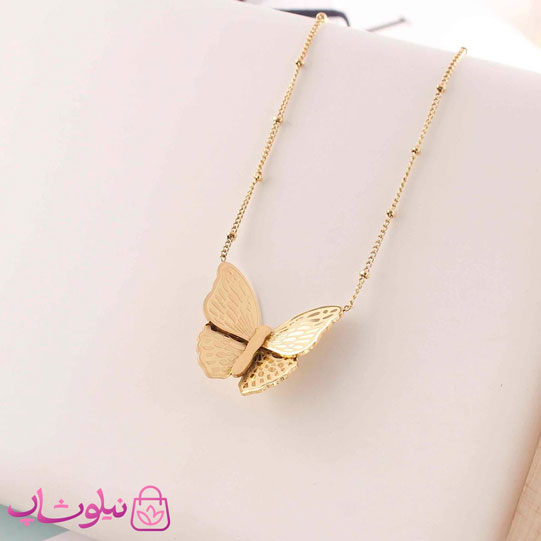 گردنبند دخترانه طرح پروانه — تصویر ۴
