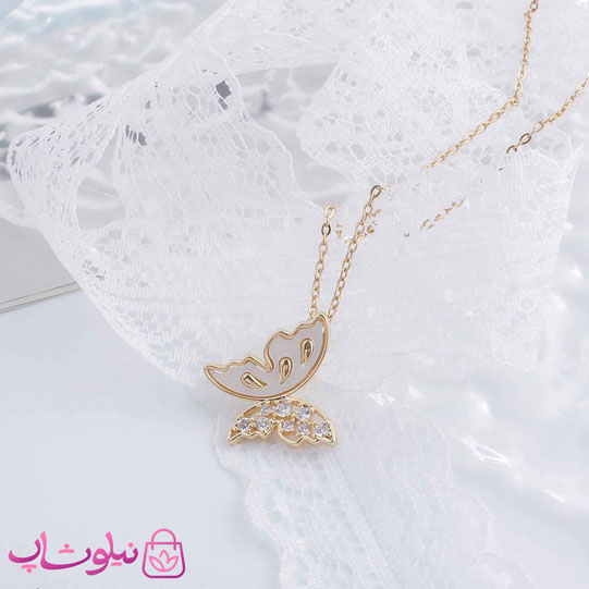 گردنبند دخترانه طرح پروانه — تصویر ۳