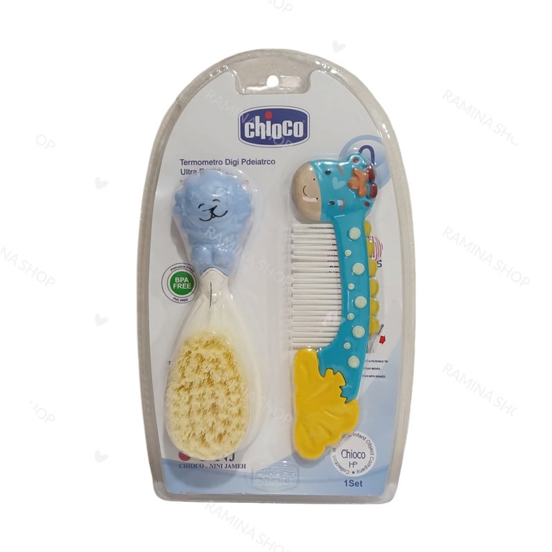 شانه و برس نوزاد عروسکی طرح حیوانات چیوکو Chioco — تصویر ۴