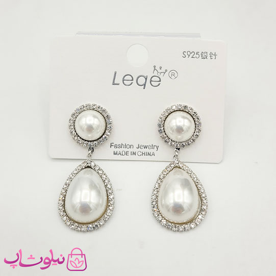 گوشواره آویز دخترانه مرواریدی مدل اشک