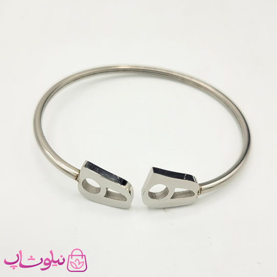 دستبند دخترانه نیمانی استیل نقره ای