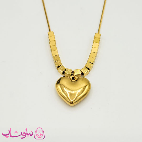 گردنبند زنانه طرح قلب استیل کد 1983