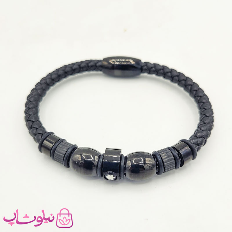 دستبند مردانه برند مون بلان مشکی