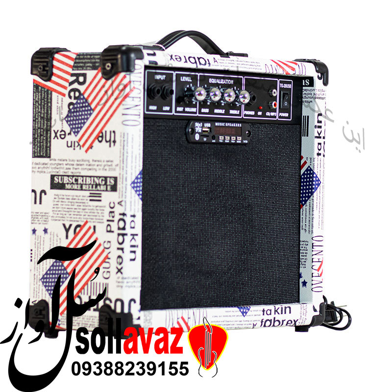 امپلی فایر گیتار الکتریک فندر 20 وات TG20USB طرح پرچم(شرایط اقساط)