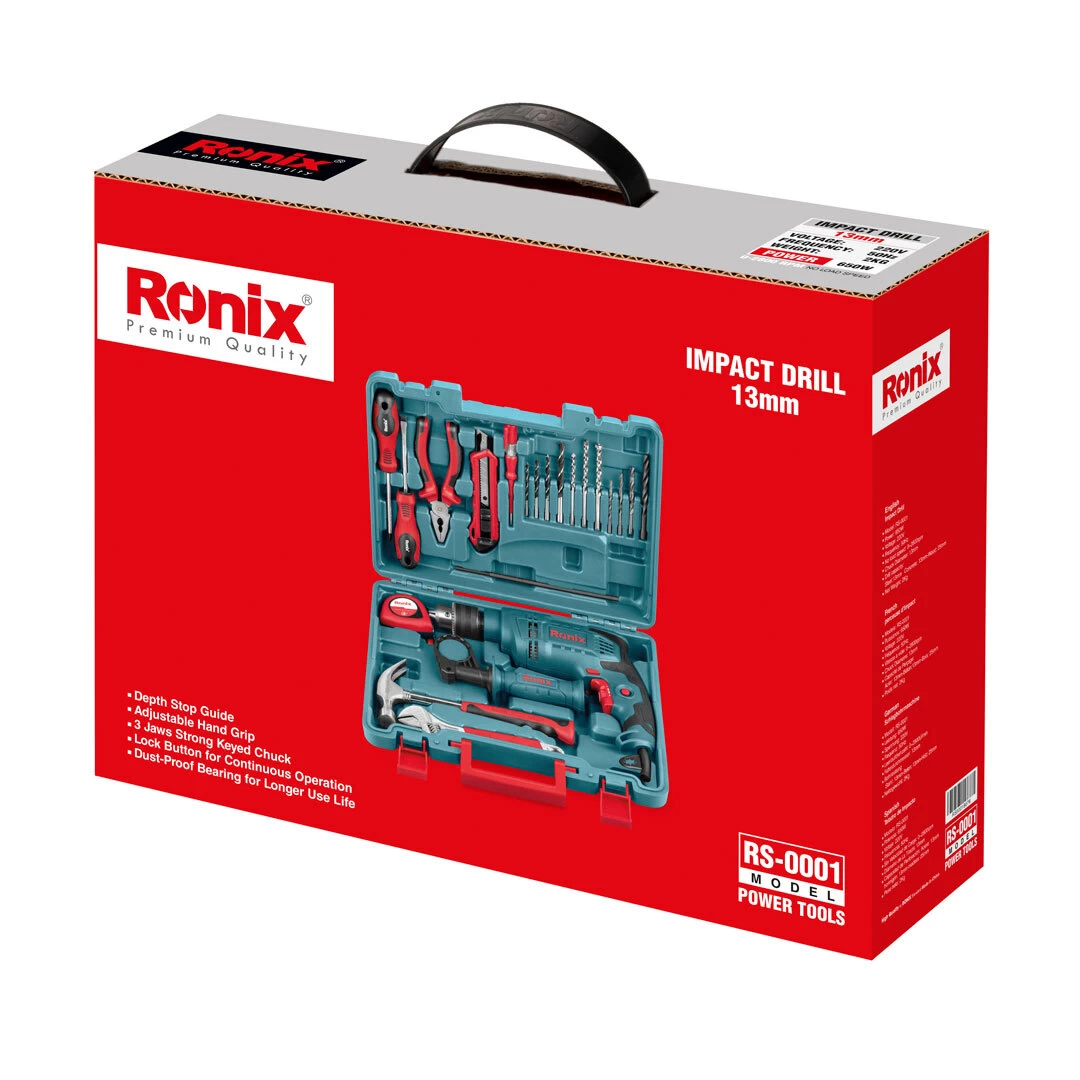 کیت دریل چکشی 13 میلی متری رونیکس مدل RS-0001 — تصویر ۴