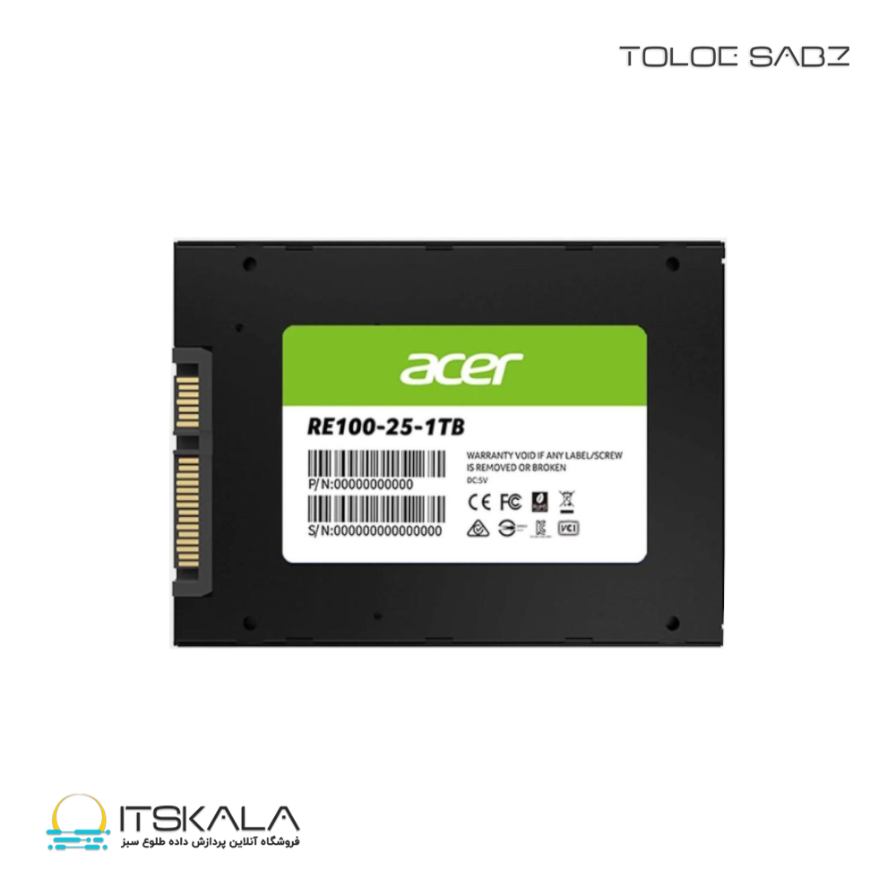 حافظه SSD ایسر مدل RE100 SATA با ظرفیت یک ترابایت