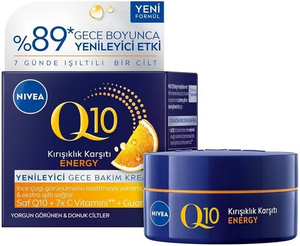 کرم جوان ساز و ضد چروک شب نیوا Q10 ENERGY حاوی ویتامین سی