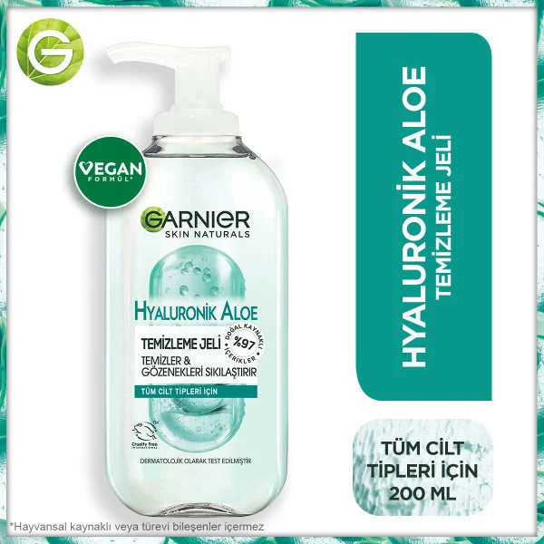 ژل شستشو و آبرسان پوست گارنیر مدل HYALURONIK ALOE