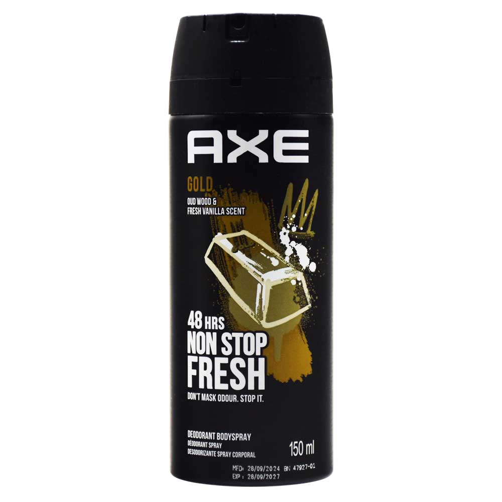 اسپری ضد تعریق مردانه اکس AXE وارداتی مدل Gold حجم 150 میلی لیتر
