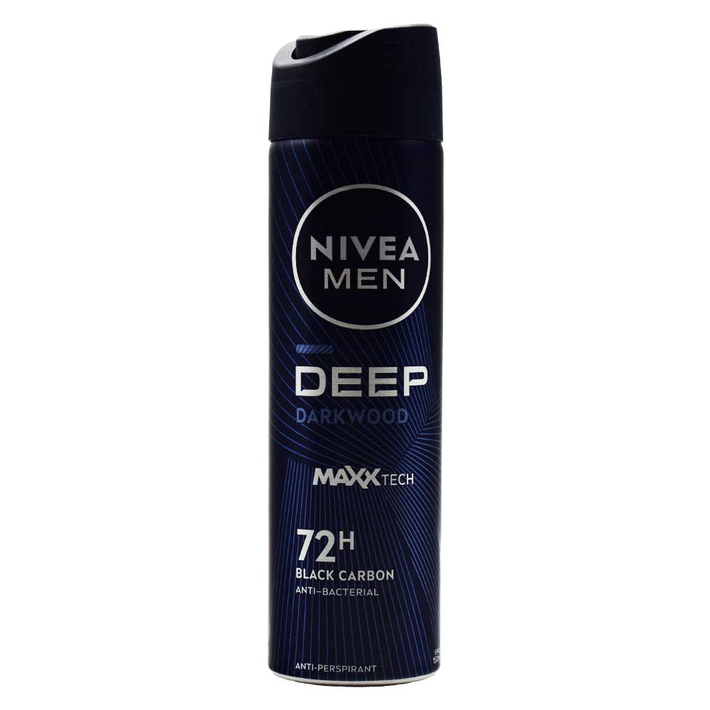 اسپری ضد تعریق مردانه نیوآ NIVEA اصل آلمان مدل Deep Darkwood حجم 150 میلی لیتر