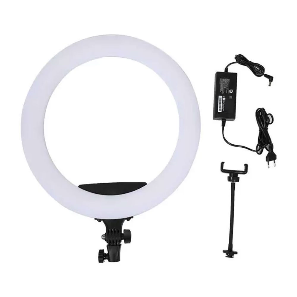 کیت بلاگری 2023 رینگ لایت هیرو مدل KY-BK 416 + سه پایه (45 سانتی متر 96 وات) + میکروفن HERO RING LIGHT KY-BK416 + STAND+K8 KIT — تصویر ۳