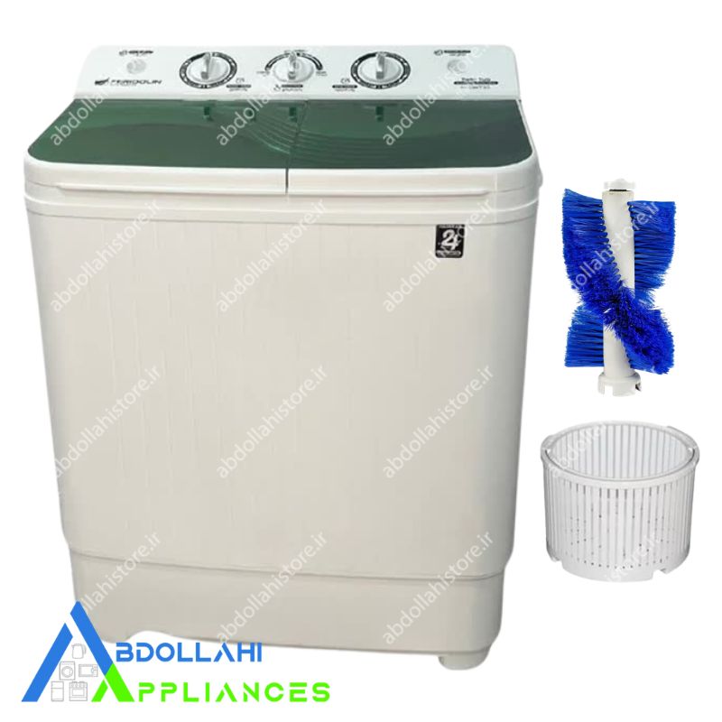 لباسشویی فریدولین 3.5 کیلویی دوقلو سوپر لوکس درب شیشه ایی مدل SWT35-G با فرچه کتانی شور و سبد خشک کن با ۲۴ ماه گارانتی
