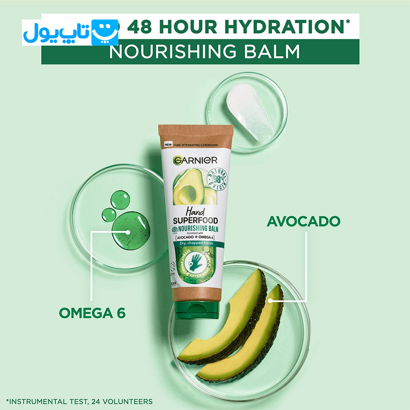 کرم دست گارنیر Garnier مدل Superfood حاوی روغن آووکادو حجم 75 میلی لیتر — تصویر ۵