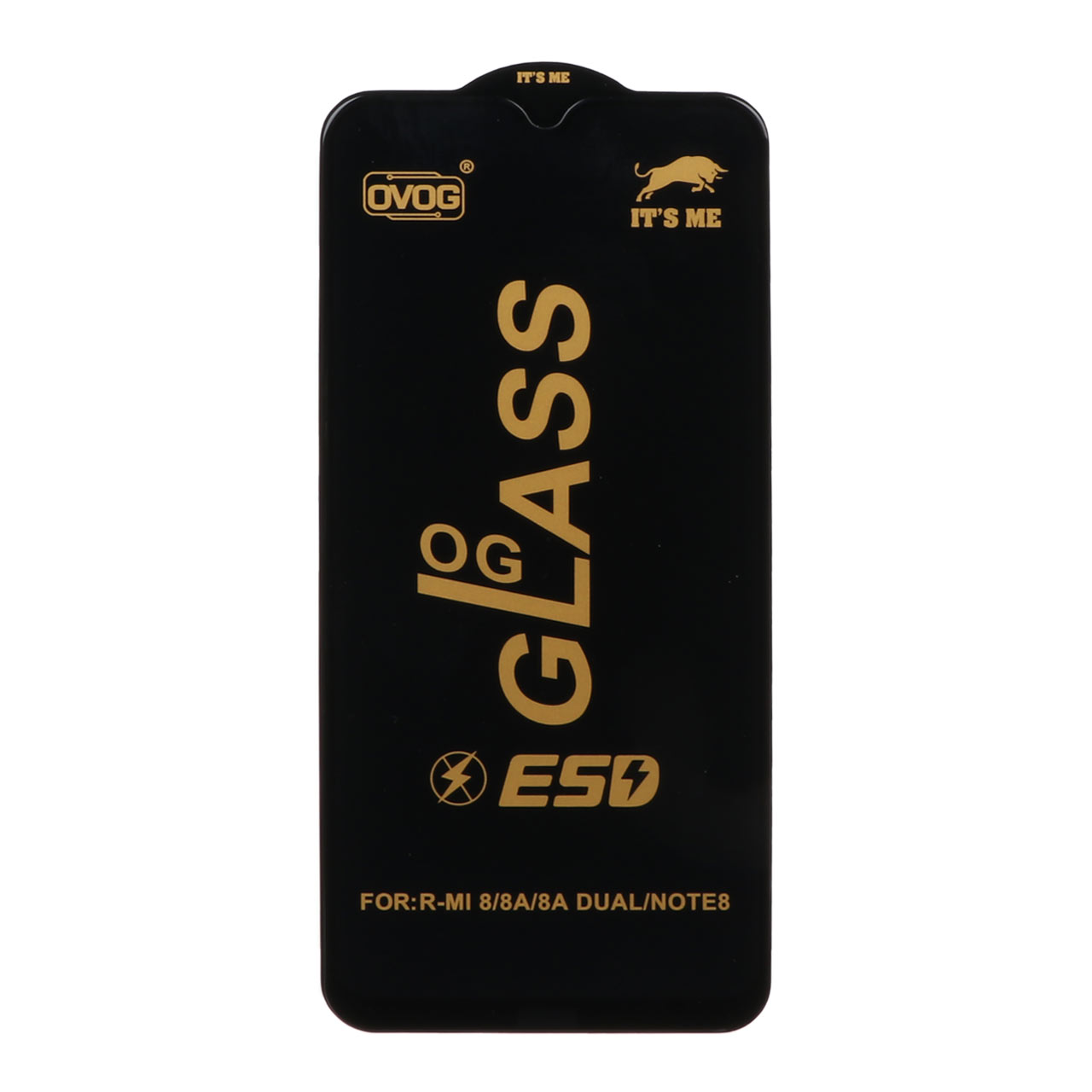 محافظ صفحه نمایش شیشه ای درجه یک Xiaomi Redmi Note 8 / Redmi 8 / Redmi 8A – Full Cover OG – ESD OVOG – (بدون پک) – مشکی