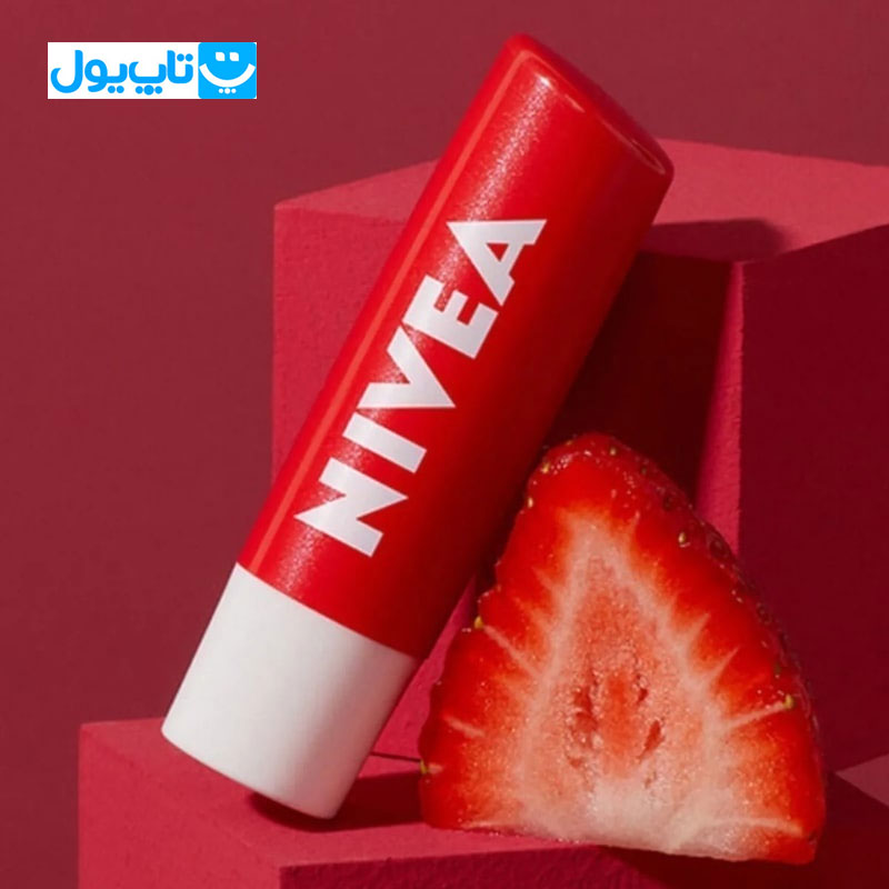 بالم لب نیوآ Nivea حاوی عصاره توت فرنگی حجم 5 میلی لیتر — تصویر ۳