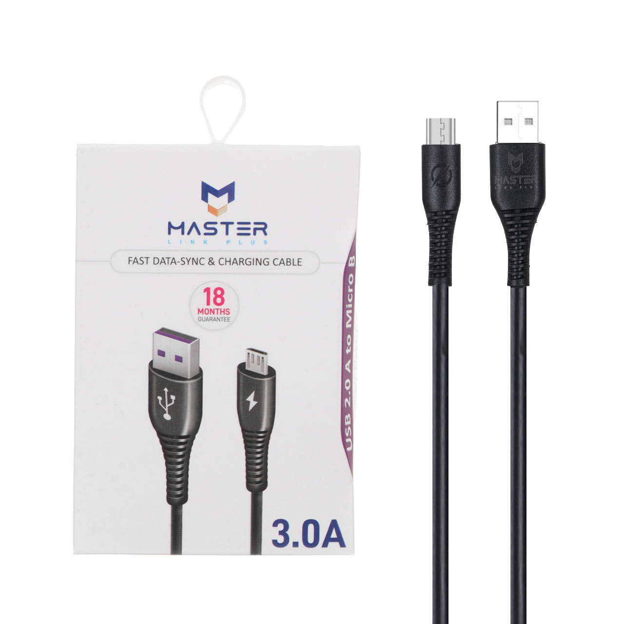 کابل شارژ فست اندروید MASTER مدل ETM 005 – مشکی — تصویر ۲