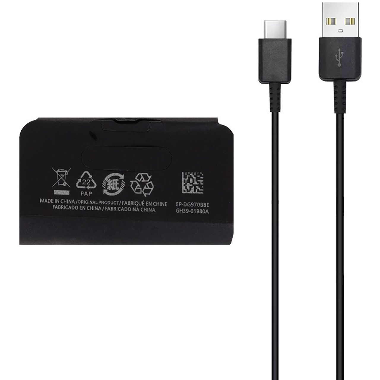 کابل شارژ Samsung Type-C مدل EP-DG970BBE – مشکی — تصویر ۲