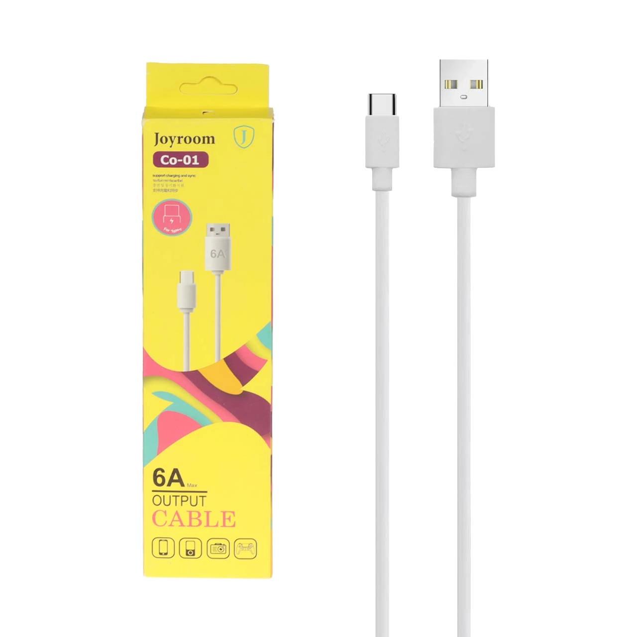 کابل شارژ فست Joyroom Type-C مدل CO-01 – سفید — تصویر ۲