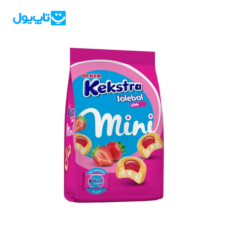 مینی کیک اولکر Ulker مدل kekstra با مغز توت فرنگی 150 گرم