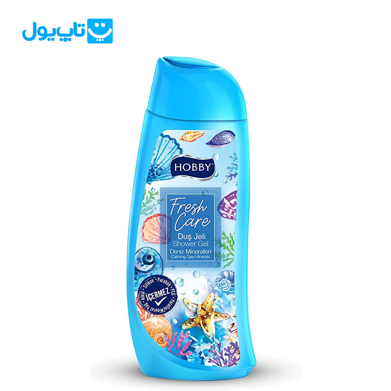 شامپو بدن هوبی Hobby مدل Fresh Care حاوی مواد معدنی دریا حجم 500 میلی لیتر