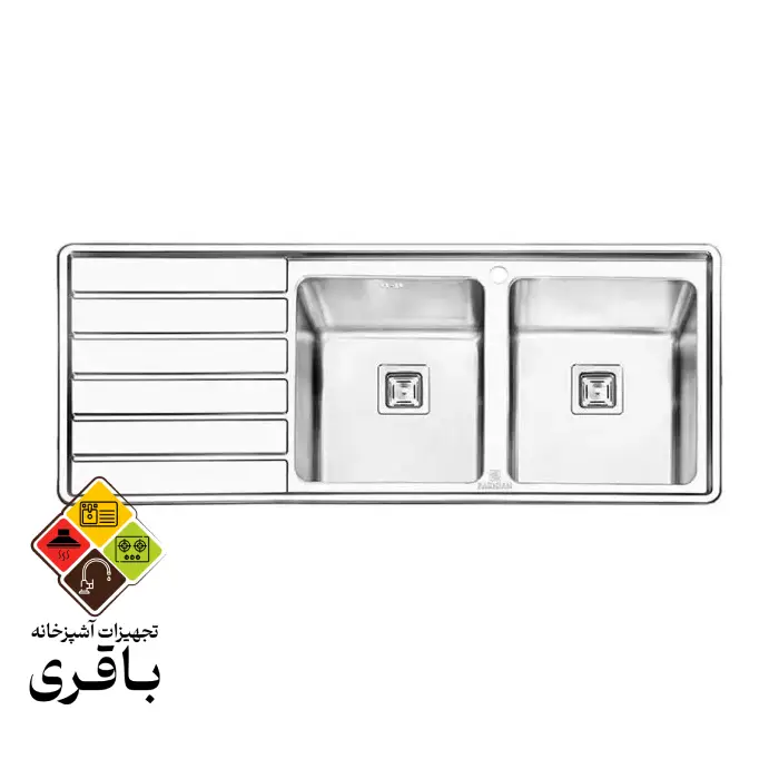 سینک پرنیان استیل Ps 1214 توکار — تصویر ۲