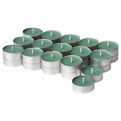 شمع وارمر معطر ایکیا HEDERSAM سبز مجموعه 30تایی/ رایحه چمن تازه