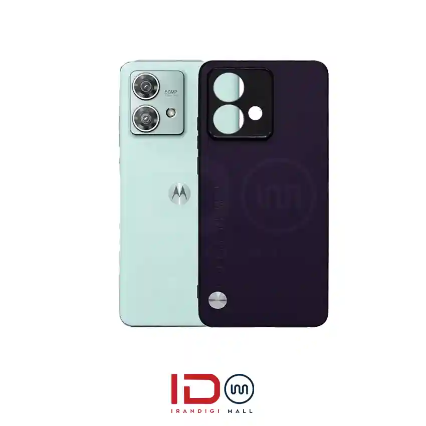 قاب چرمی لاکچری گوشی موتورولا مدل MOTOROLA G14 برند CODE رنگ بنفش — تصویر ۲