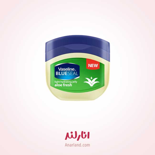 ژل وازلین بلوسیل اصل Vaseline Blueseal Aloe Fresh حاوی آلوئه ورا حجم 100 میلی لیتر — تصویر ۲
