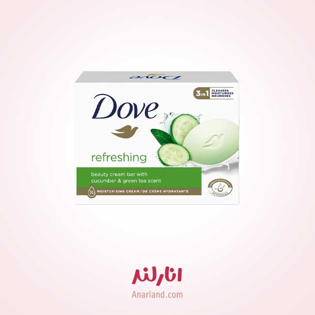 صابون داو مدل Fresh Touch با عصاره خیار و چای سبز — تصویر ۲