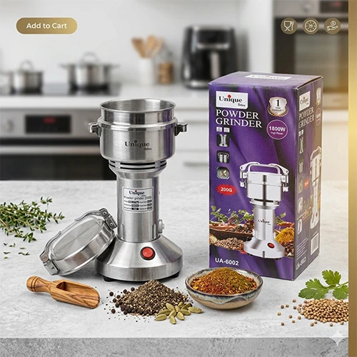 آسیاب صنعتی یونیک مدل UA6002 ظرفیت ۲۰۰ گرم قدرت ۱۸۰۰ وات — تصویر ۲