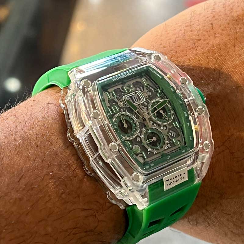 ساعت مچی مردانه ریچارد میل سبز 8891 Richard Mille Mclaren — تصویر ۳