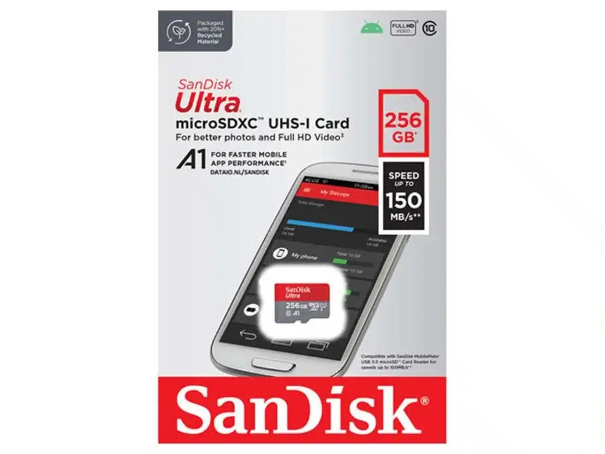 کارت حافظه 256 گیگابایت MicroSDXC سن دیسک مدل SanDisk Ultra UHS-I U1 A1 C10