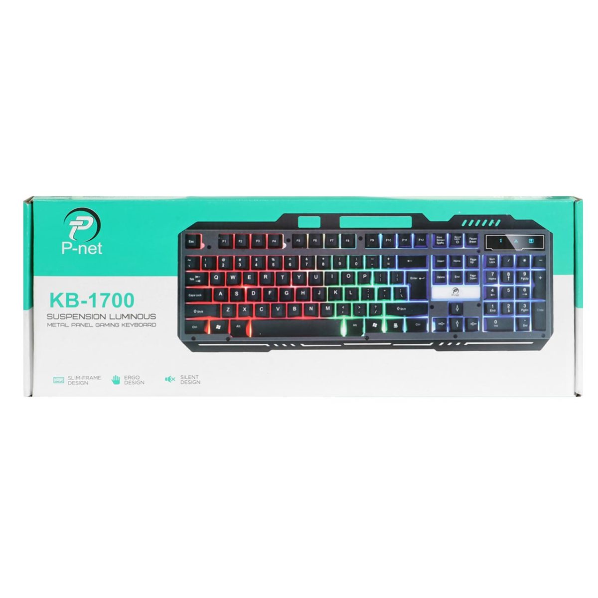 کیبورد گیمینگ باسیم P-net مدل KB-1700 – خاکستری