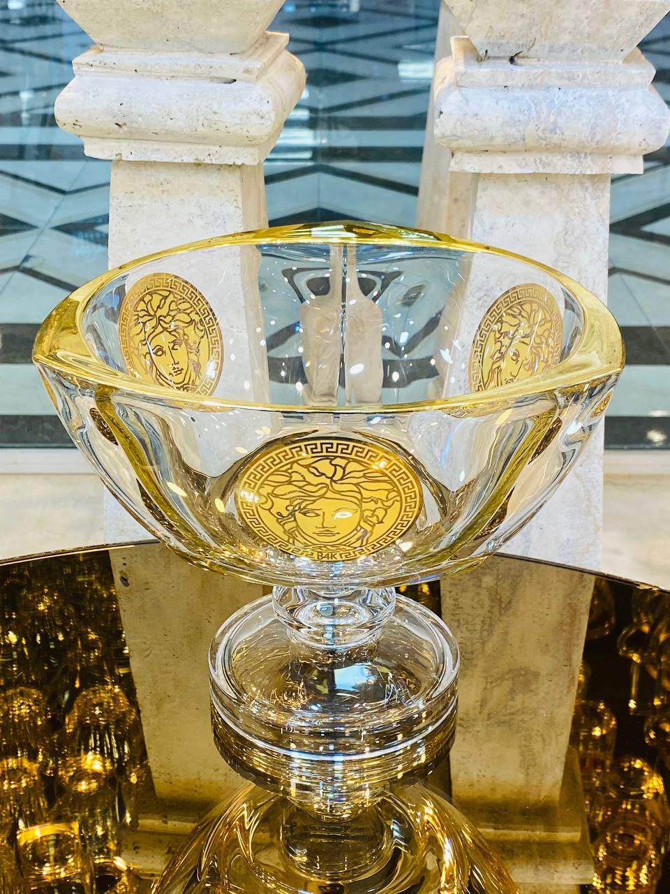 سرویس پذیرایی ورساچه لب طلا ونا کریستالی کد venaVG00 — تصویر ۵