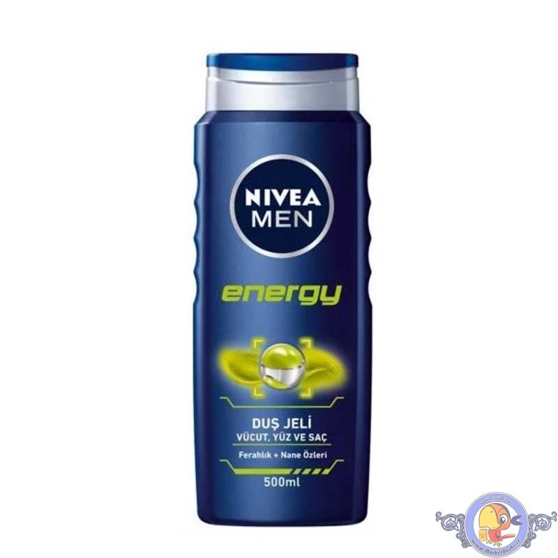 شامپو بدن مردانه Nivea مدل Energy حجم 500 میل