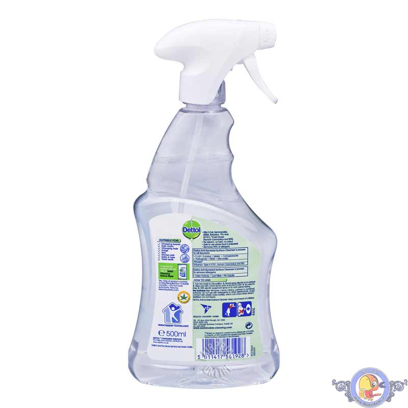اسپری ضدعفونی کننده سطوح دتول مدل surface cleaner حجم 500ml — تصویر ۴