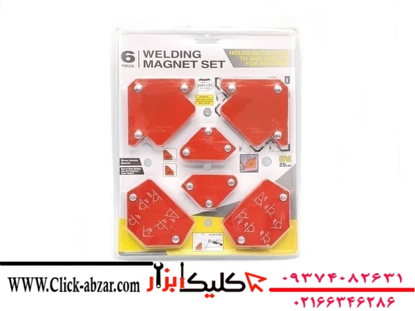 گونیا جوشکاری مدل WELDING-MAGNET-6 PC مجموعه 6 عددی