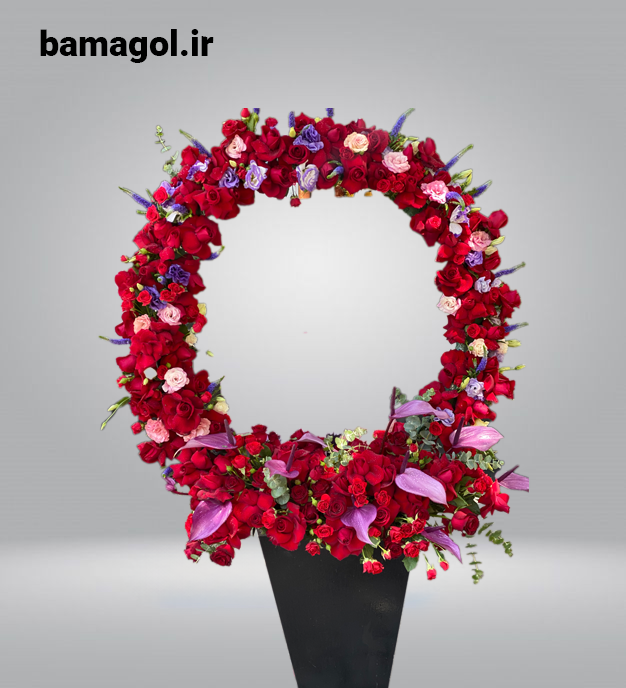 باکس گل حلقه رز انتوریوم بنفش – کد 1134