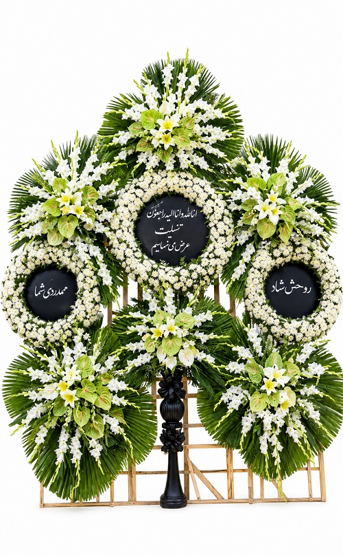 تاج گل ترحیم دکل ارتفاع 5 متری – کد 2067