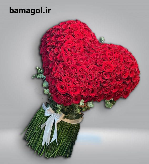دسته گل رز طرح قلب کد 0071