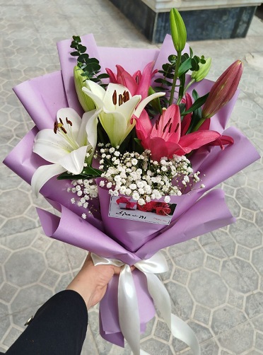 دسته گل لیلیوم کد 0062 — تصویر ۳