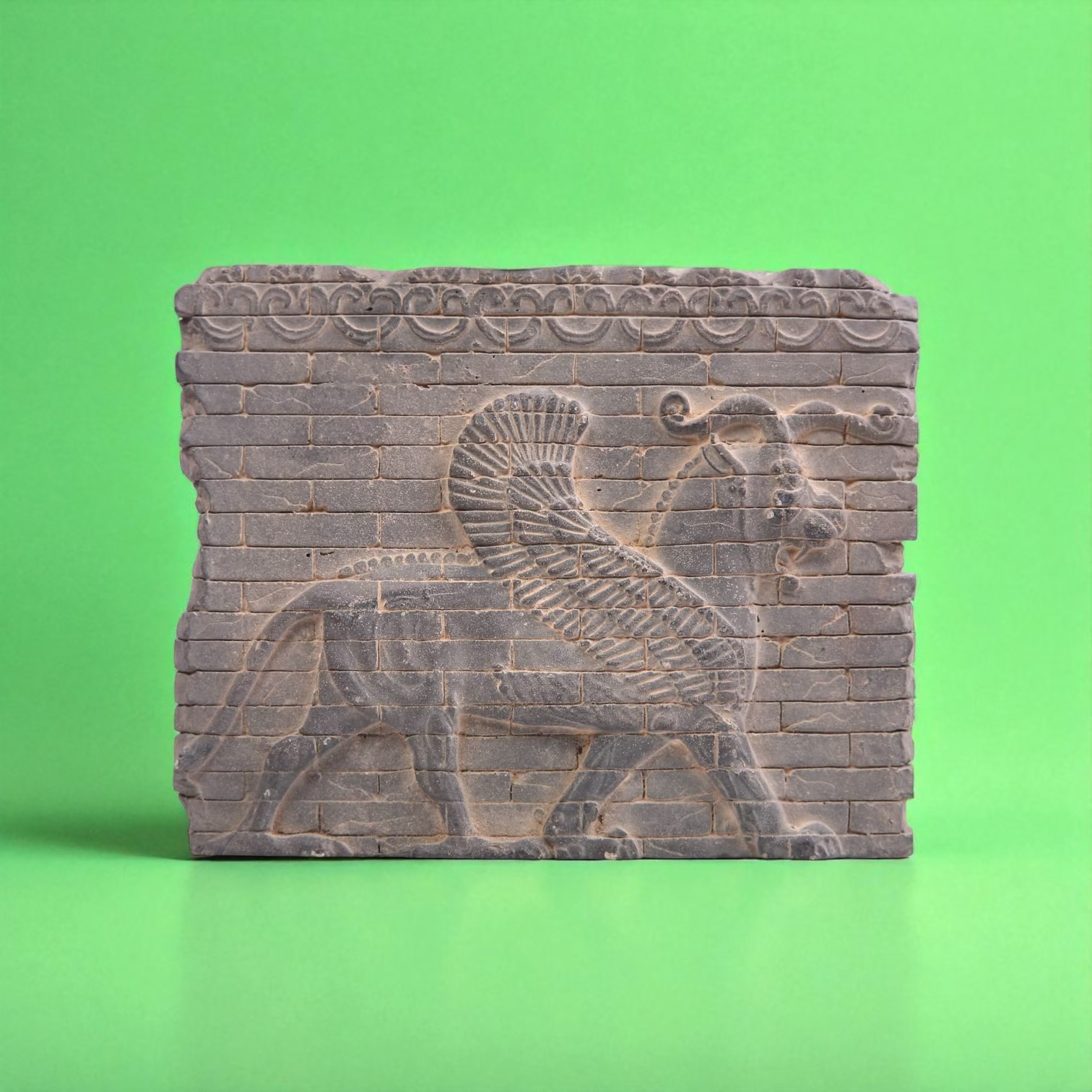 مجسمه کتیبه آجری شیر افسانه ای آویزدار کد MO2890 — تصویر ۵