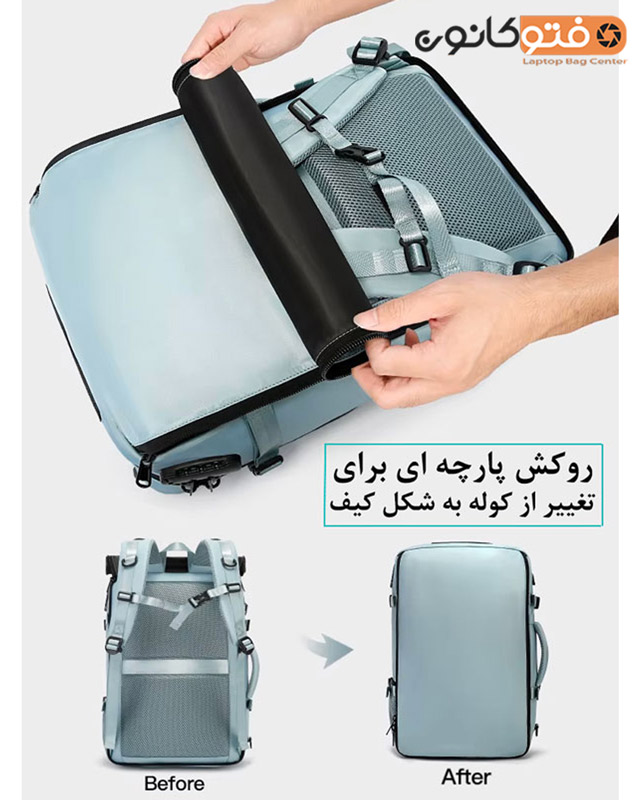 کوله پشتی مسافرتی Bange BG-1810 با کیف دوشی کوچک جداشونده — تصویر ۷
