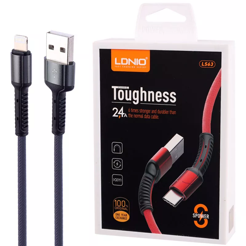 کابل تبدیل USB به لایتنینگ آیفون LDNIO مدل LS63